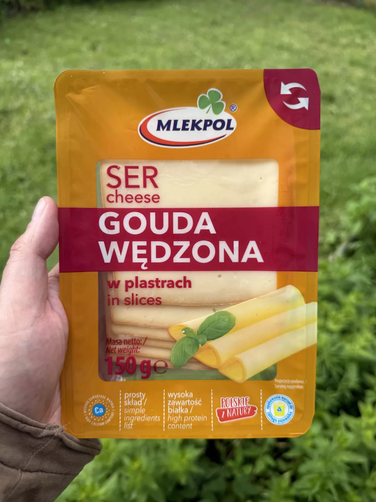 Mlekpol Ser Gouda wędzona w plastrach | 150g