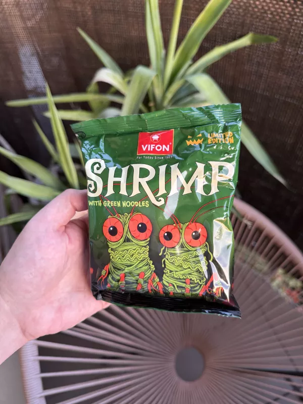 Vifon Shrimp with Green Noodles zupa błyskawiczna o smaku krewetkowym z chili | 70g