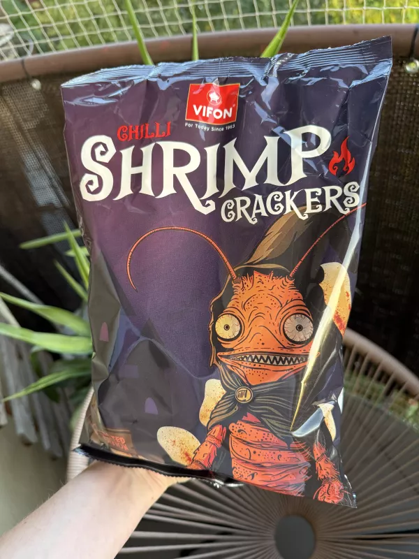 Vifon Chilli Shrimp Crackers prażynki krewetkowe o smaku chili | 100g