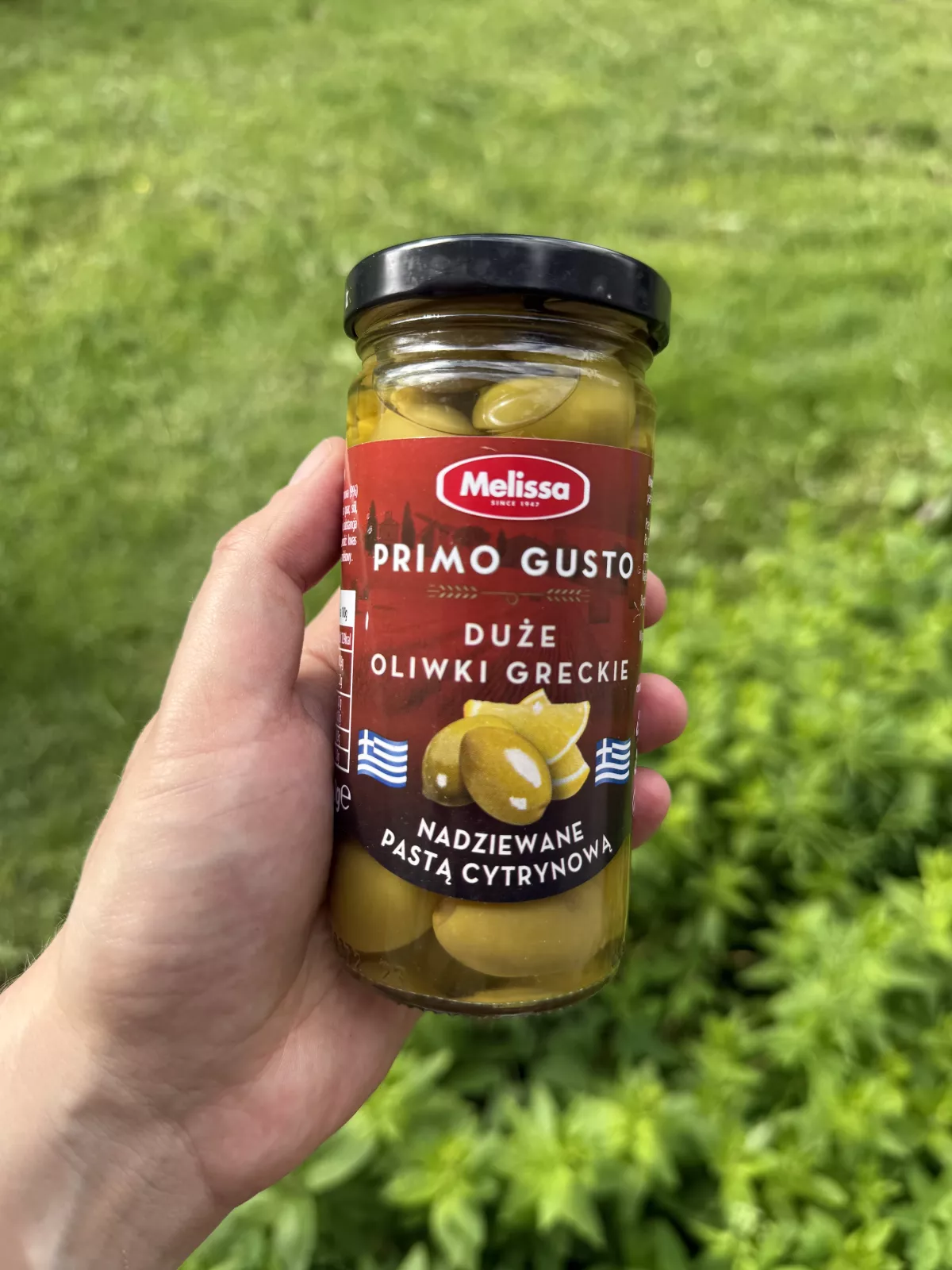 Melissa Primo Gusto Duże oliwki greckie nadziewane pastą cytrynową | 240g