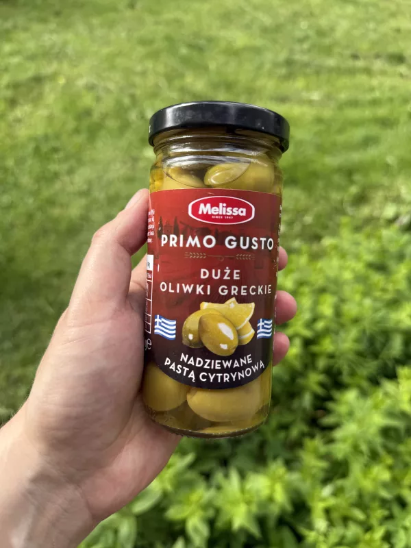 Melissa Primo Gusto Duże oliwki greckie nadziewane pastą cytrynową | 240g