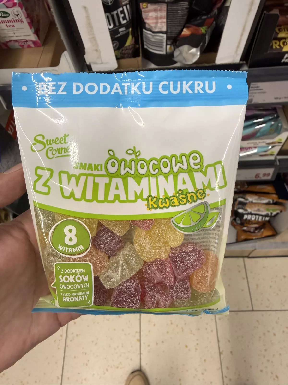 Sweet Corner Smaki Owocowe z Witaminami Kwaśne żelki | 100g