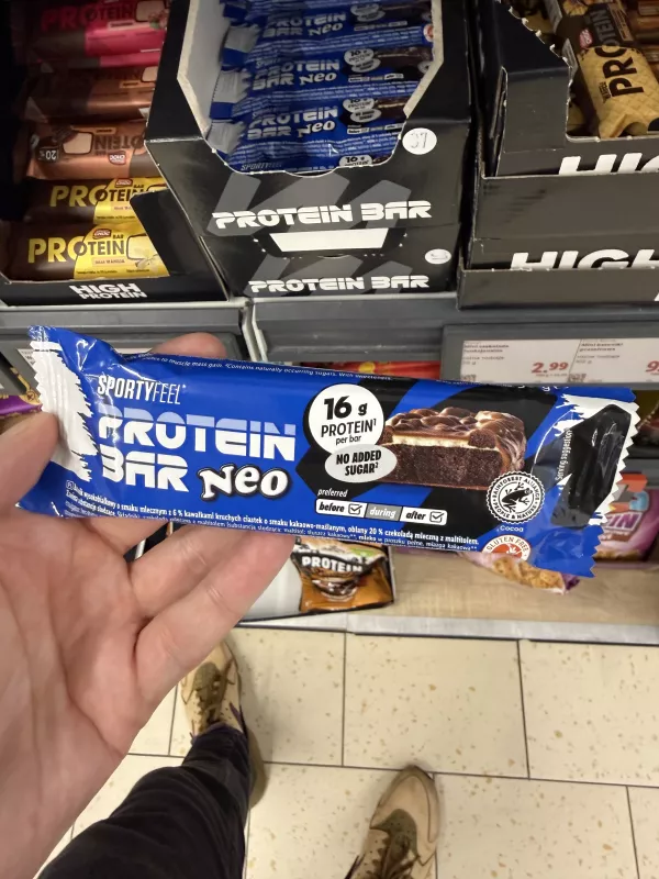 Sportyfeel Protein Bar Neo smak mleczny z kawałkami ciastek kakaowych | 50g