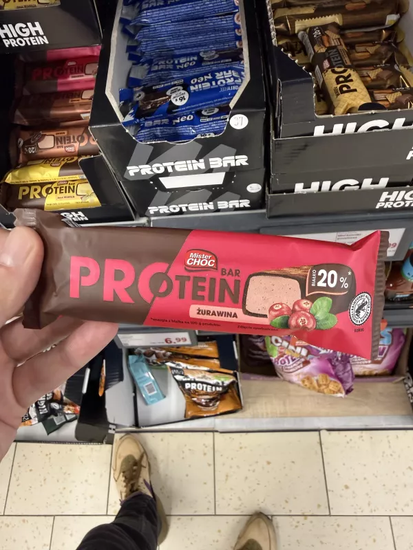 Mister Choc Protein Bar Żurawina | 50g