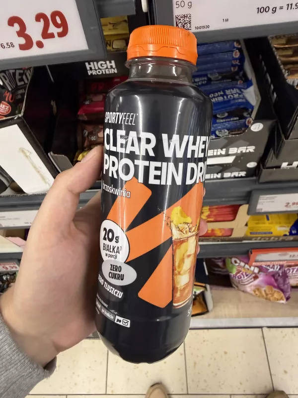 Sportyfeel Clear Whey Protein Drink brzoskwinia | 500ml