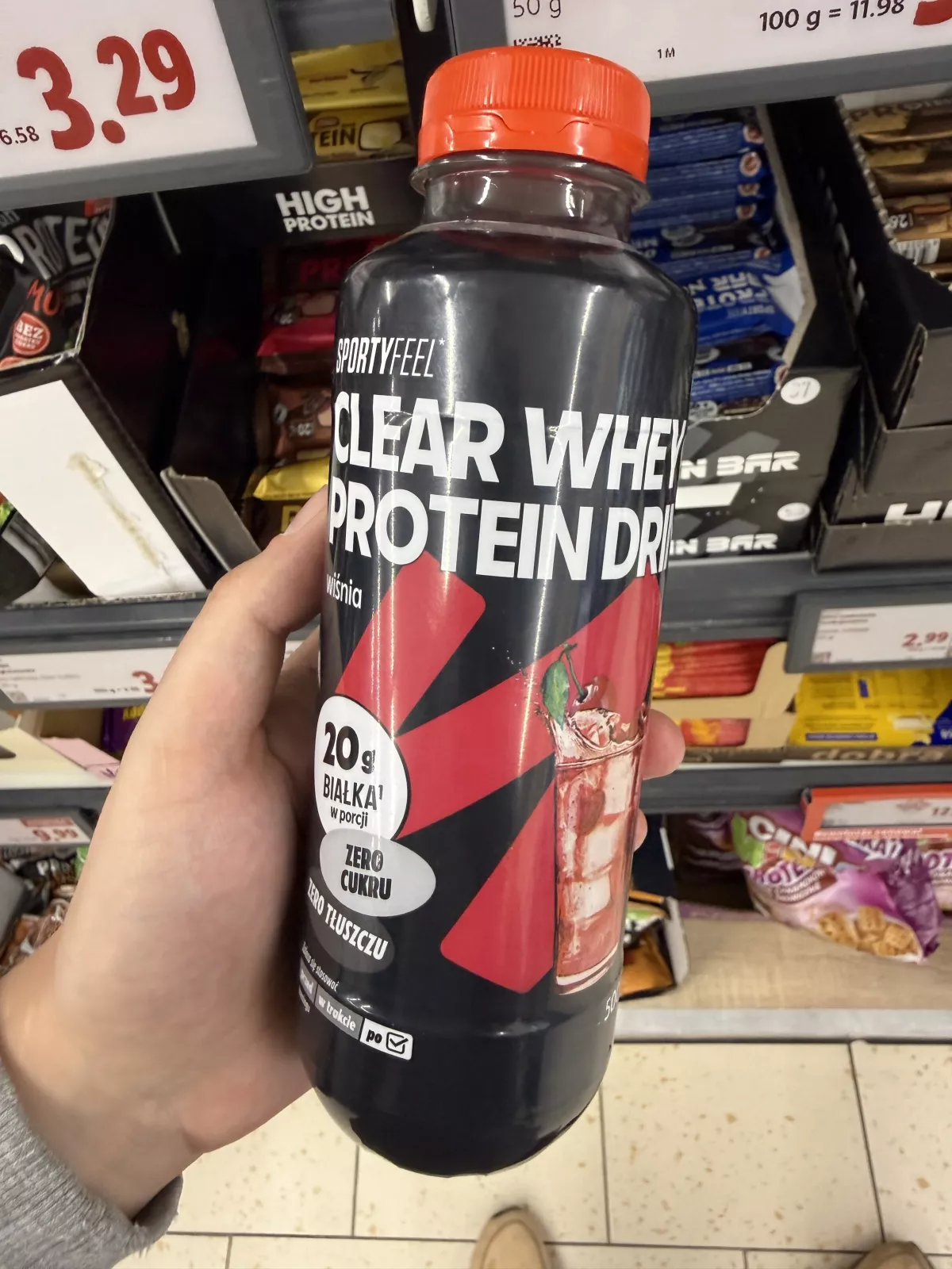 Sportyfeel Clear Whey Protein Drink wiśnia | 500ml