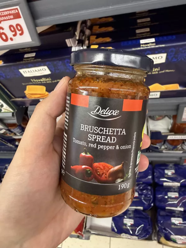Deluxe Bruschetta Spread Tomato, red pepper & onion / Pasta pomidorowa z czerwoną papryką i cebulą | 190g