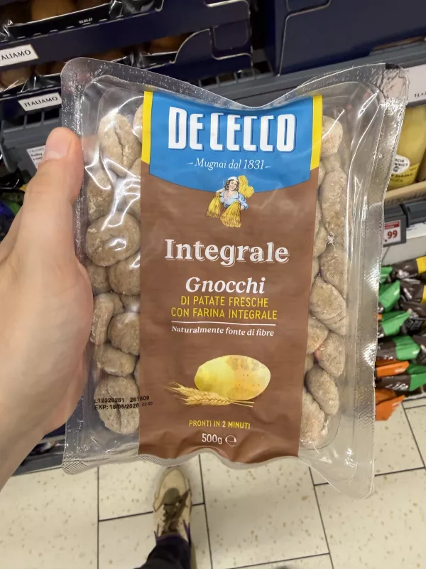 De Cecco Integrale Gnocchi di patate fresche con farina integrale / Gnocchi ziemniaczane z mąką pełnoziarnistą | 500g