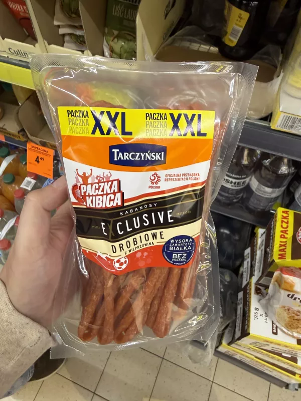 Tarczyński Kabanosy Exclusive Drobiowe z wieprzowiną Paczka Kibica XXL | 420g