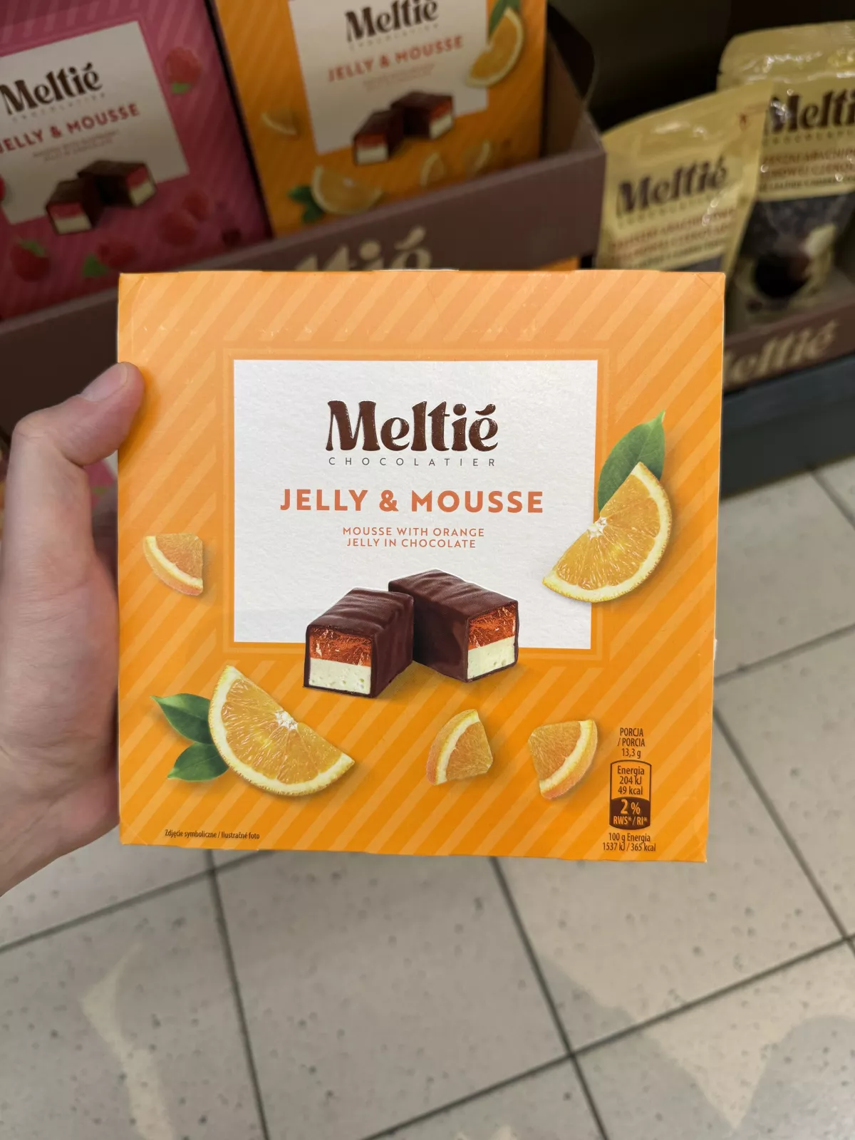 Meltié Chocolatier Jelly & Mousse / Mousse with Orange Jelly in Chocolate | 400g
