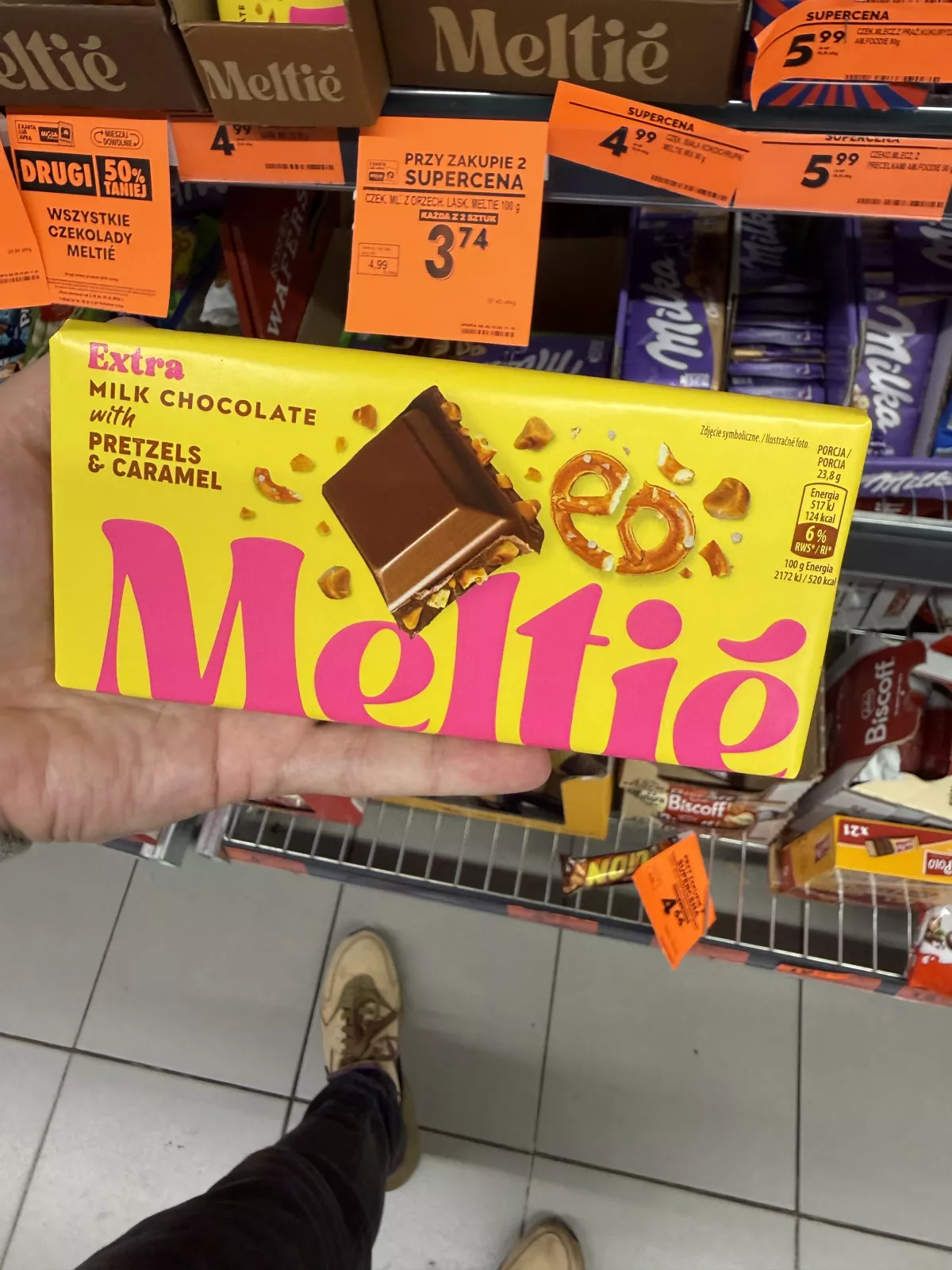 Meltié Chocolatier Extra Milk Chocolate with Pretzels & Caramel | 95g