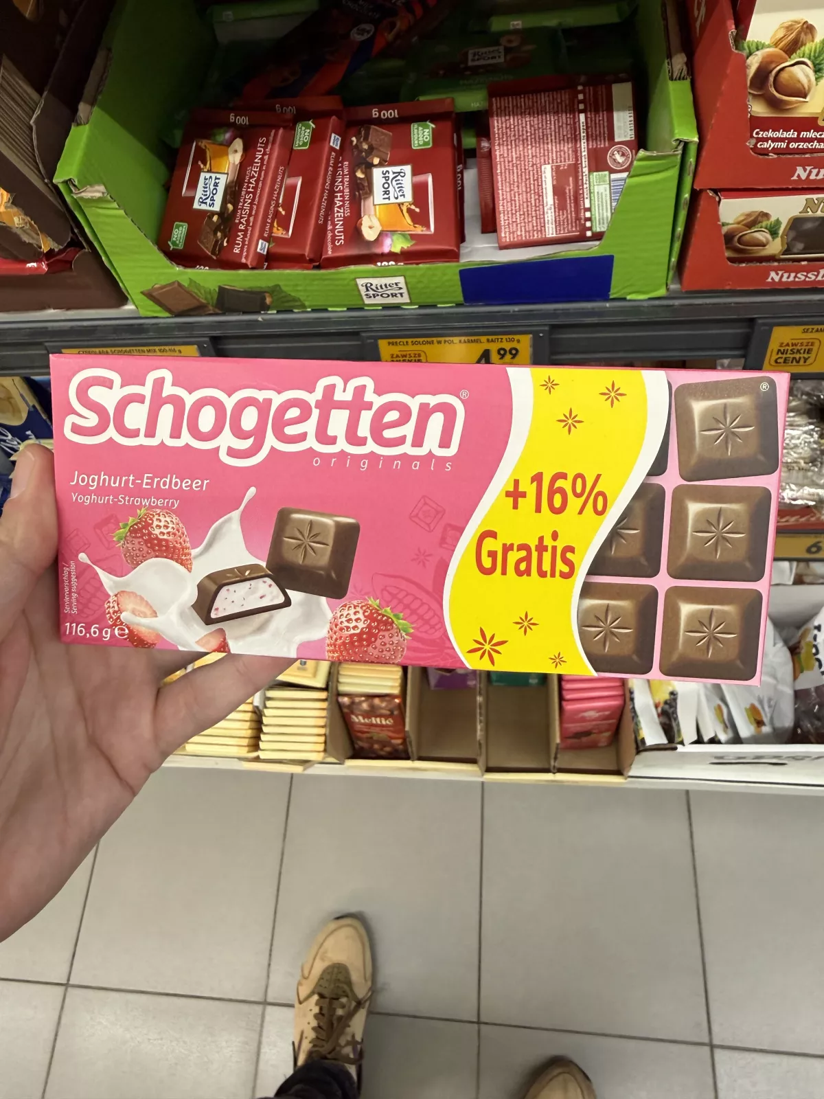 Schogetten Yoghurt-Strawberry (+16% Gratis) | 116,6g