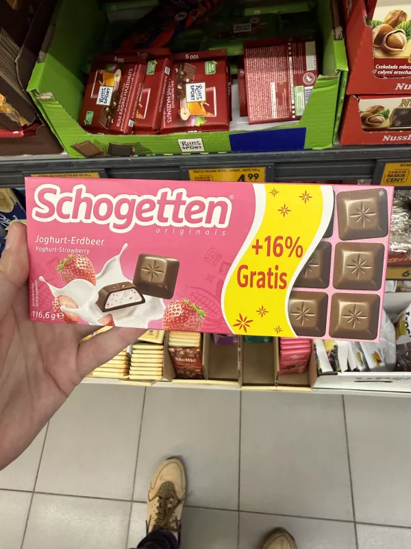 Schogetten Yoghurt-Strawberry (+16% Gratis) | 116,6g