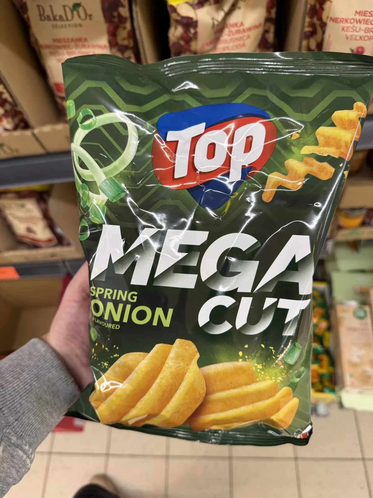 Top Mega Cut Spring Onion – chipsy grubo cięte o smaku cebulowym | 150g