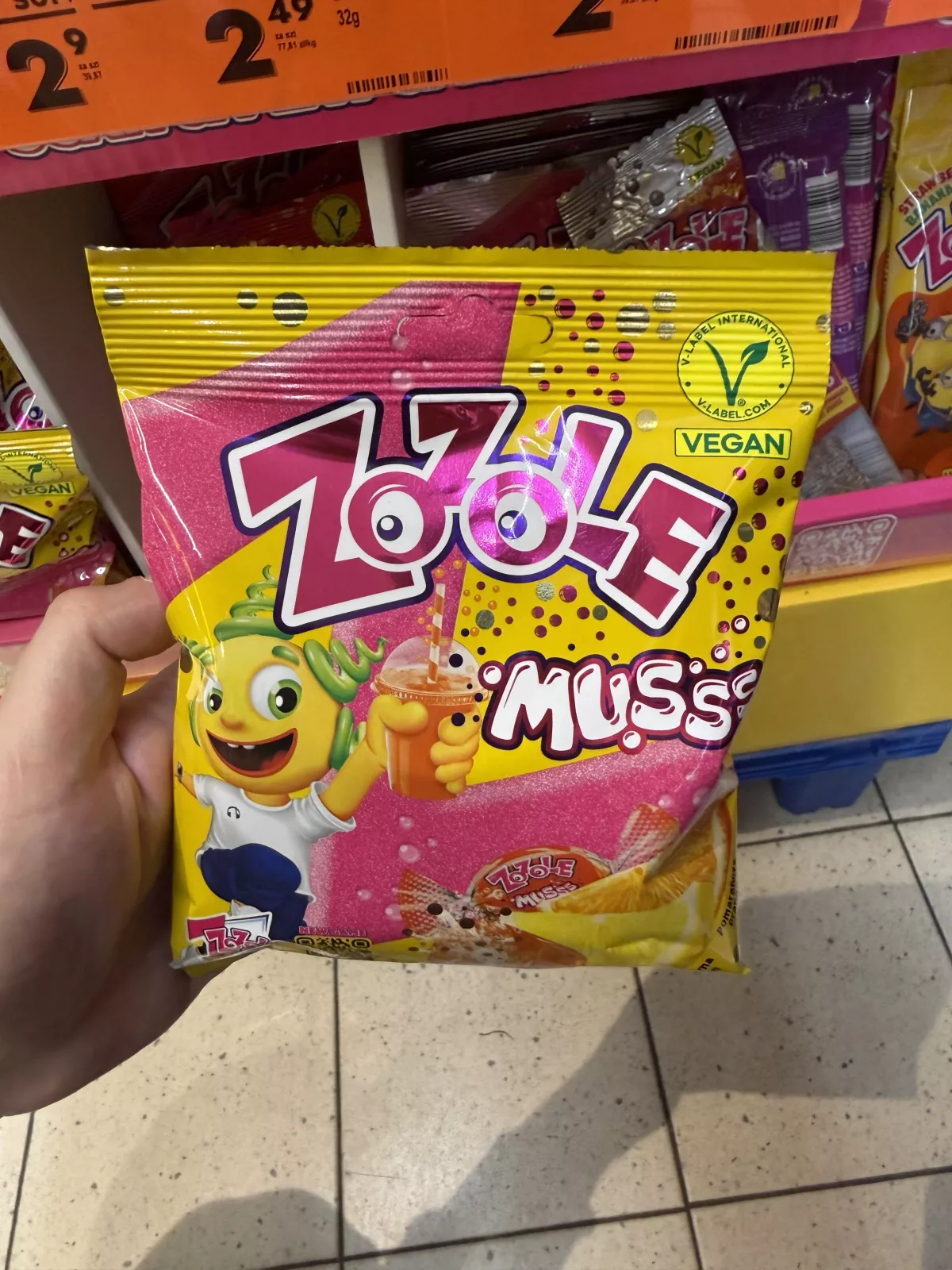 Zozole Musss karmelki nadziewane musujące o smaku cytrynowym i pomarańczowym | 75g