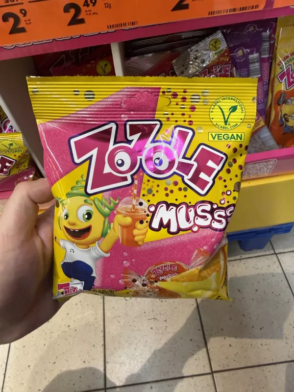 Zozole Musss karmelki nadziewane musujące o smaku cytrynowym i pomarańczowym | 75g