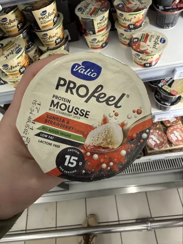 Valio PROfeel Protein Mousse with Strawberry Layer Vanilla & Strawberry Flavour | 150g