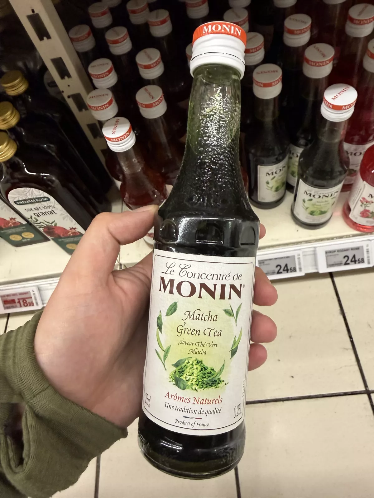 Monin Le Concentré Matcha Green Tea / Syrop o smaku matcha z ekstraktem z zielonej herbaty | 250ml