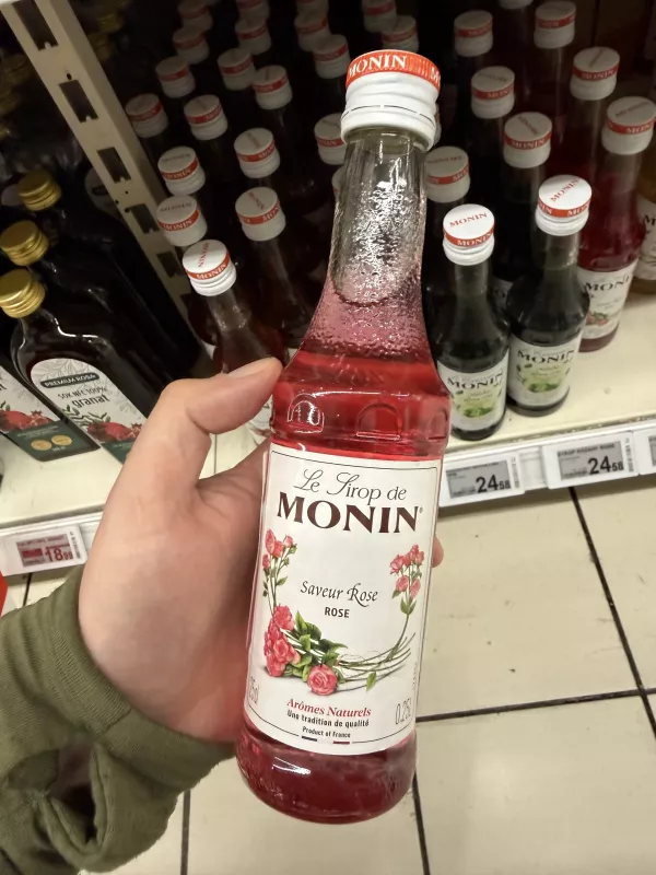 Monin Le Sirop Saveur Rose / Syrop o smaku różanym | 250ml