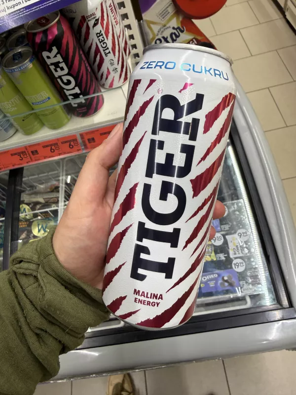 Tiger Energy Malina Zero Cukru | 500ml