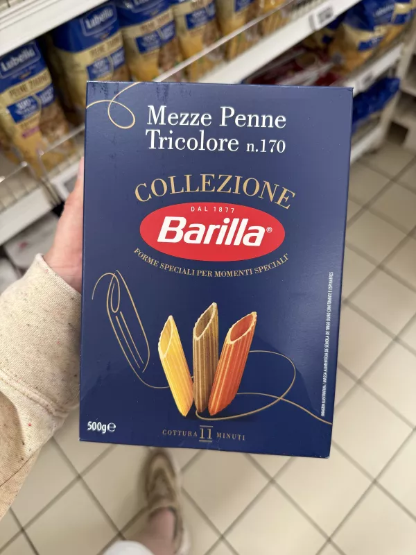 Barilla Collezione Mezze Penne Tricolore n.170 / Makaron z pomidorami i szpinakiem | 500g