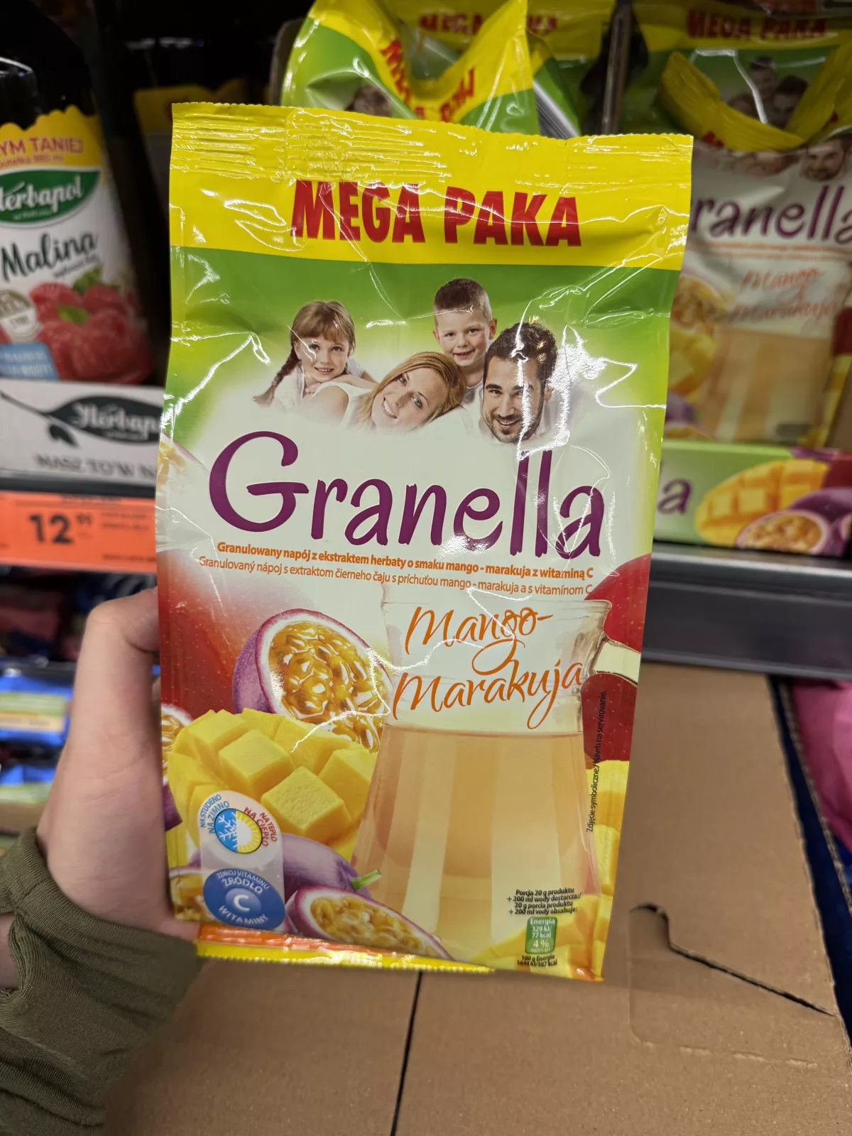 Granella Mango-Marakuja granulowany napój z ekstraktem herbaty | 600g