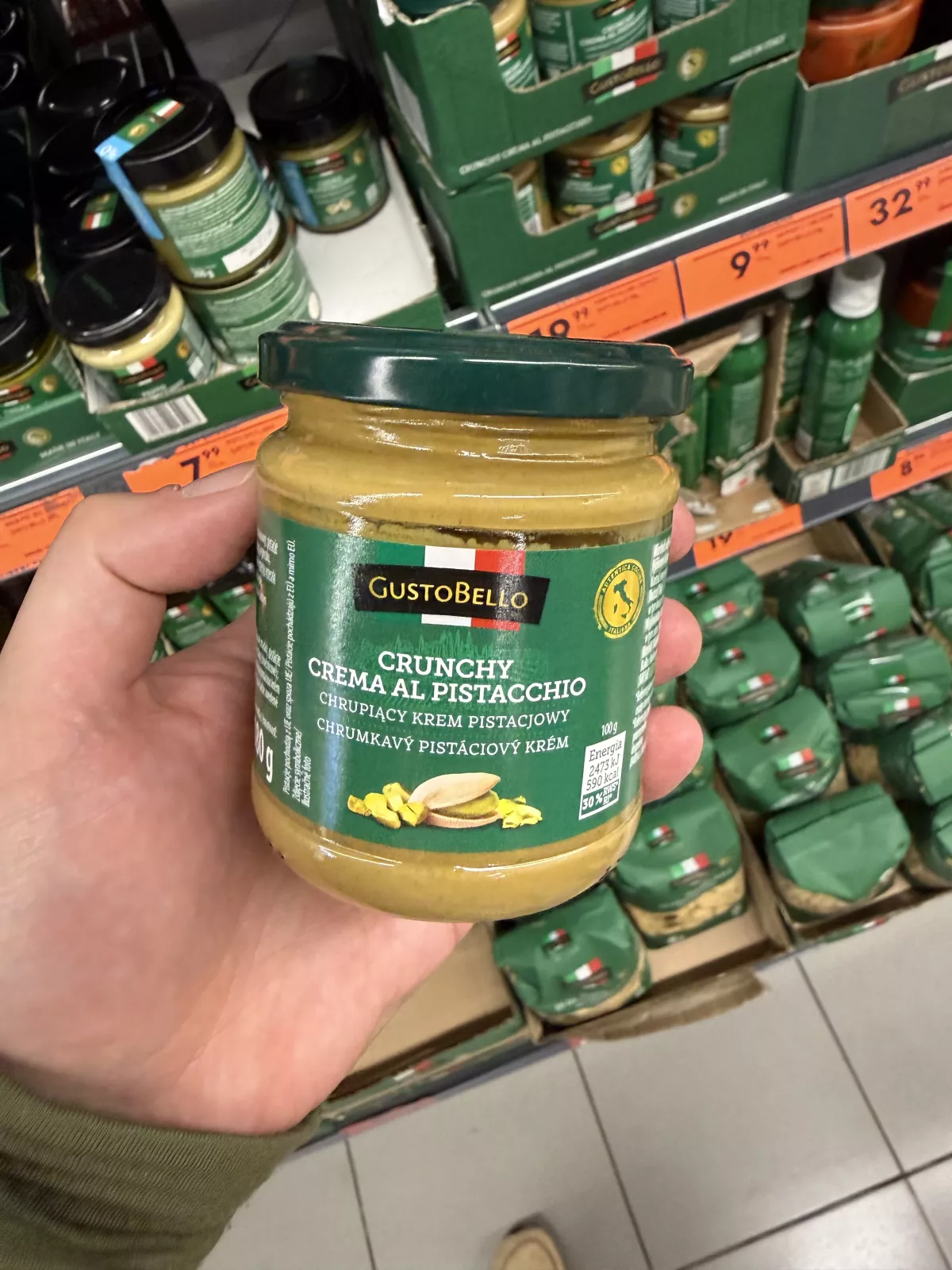 GustoBello Crunchy Crema al Pistacchio / Chrupiący krem pistacjowy | 180g