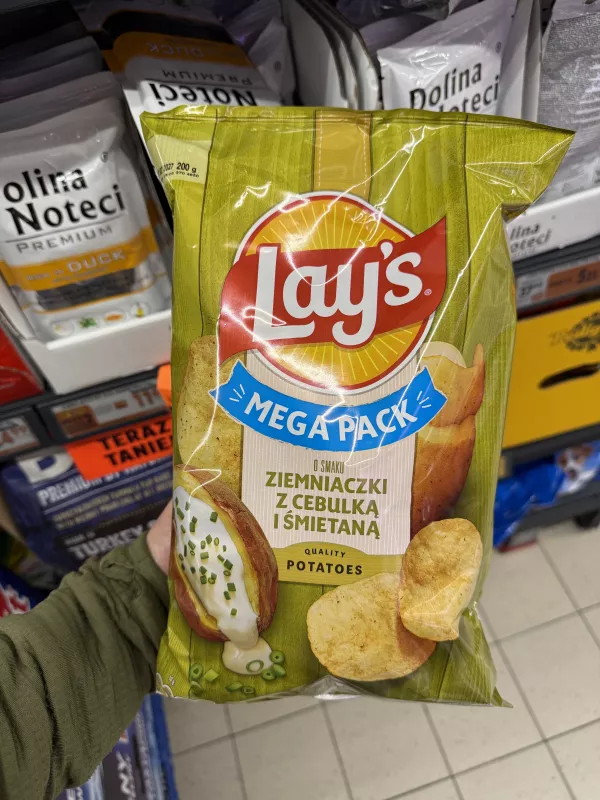 Lay’s Mega Pack o smaku Ziemniaczki z cebulką i śmietaną | 200g