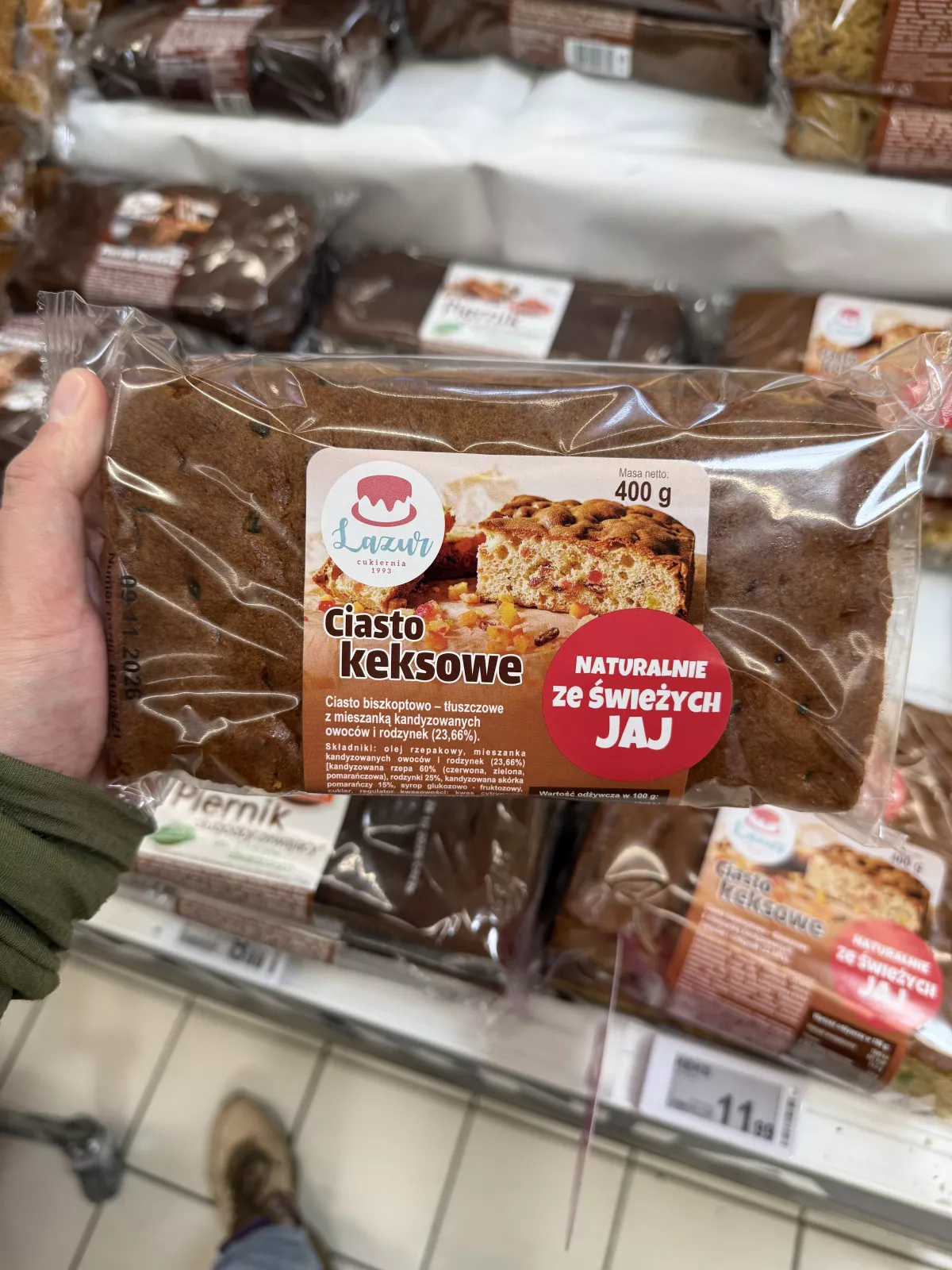 Cukiernia Lazur Ciasto keksowe | 400g