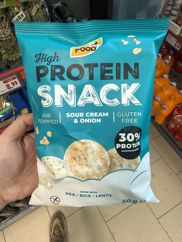 Good Food High Protein Snack Sour Cream & Onion / Mini wafle proteinowe o smaku kwaśnej śmietany z cebulą | 50g