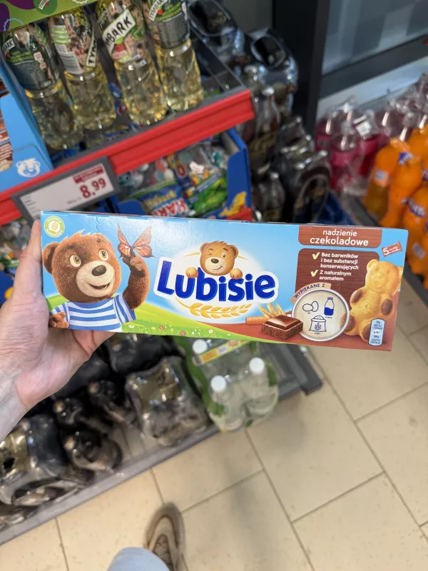 Lubisie Ciastko biszkoptowe z nadzieniem czekoladowym | 150g