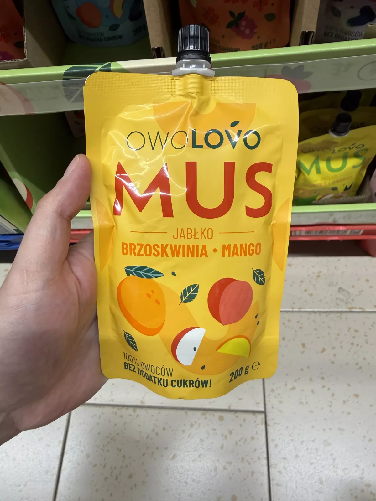 Owolovo Mus Jabłko Brzoskwinia Mango | 200g