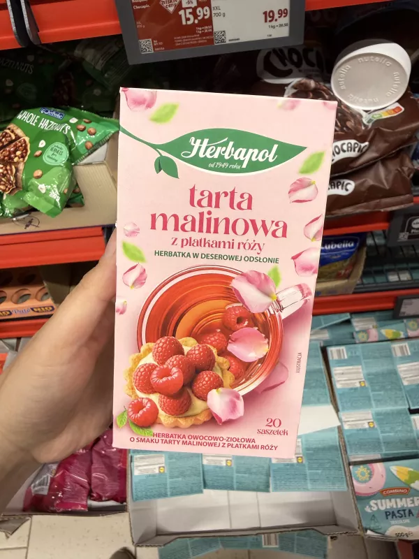 Herbapol Tarta malinowa z płatkami róży herbatka owocowo-ziołowa | 46g