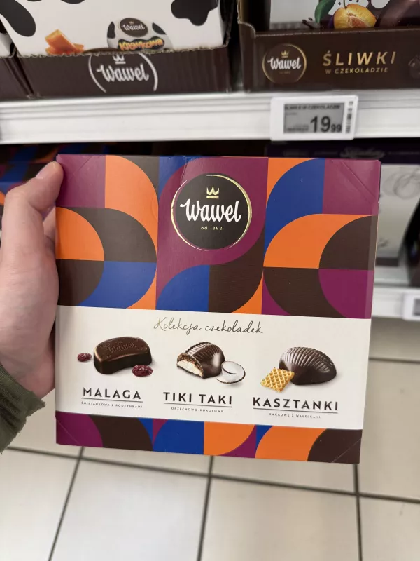 Wawel Kolekcja czekoladek Malaga, Tiki Taki, Kasztanki | 158g