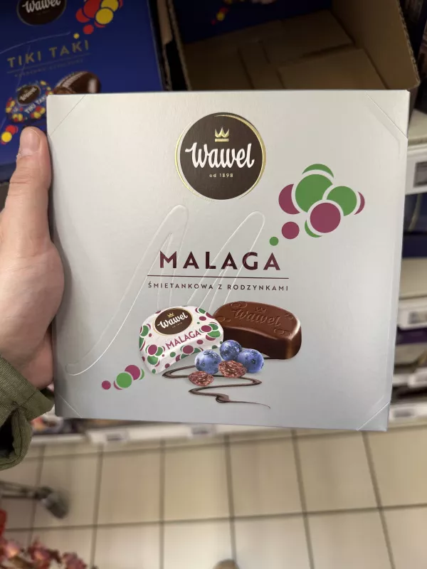 Wawel Malaga śmietankowa z rodzynkami | 160g