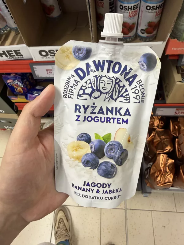 Dawtona Ryżanka z jogurtem Jagody, banany & jabłka | 170g