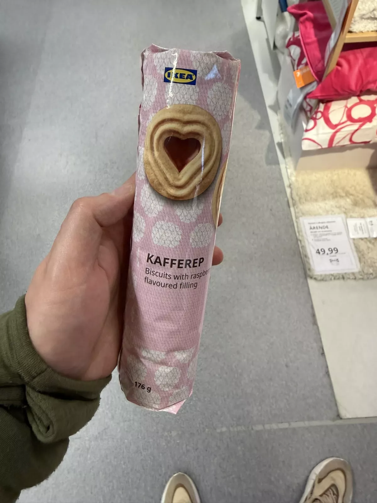 KAFFEREP ciastka z nadzieniem o smaku malinowym i waniliowym | 176g