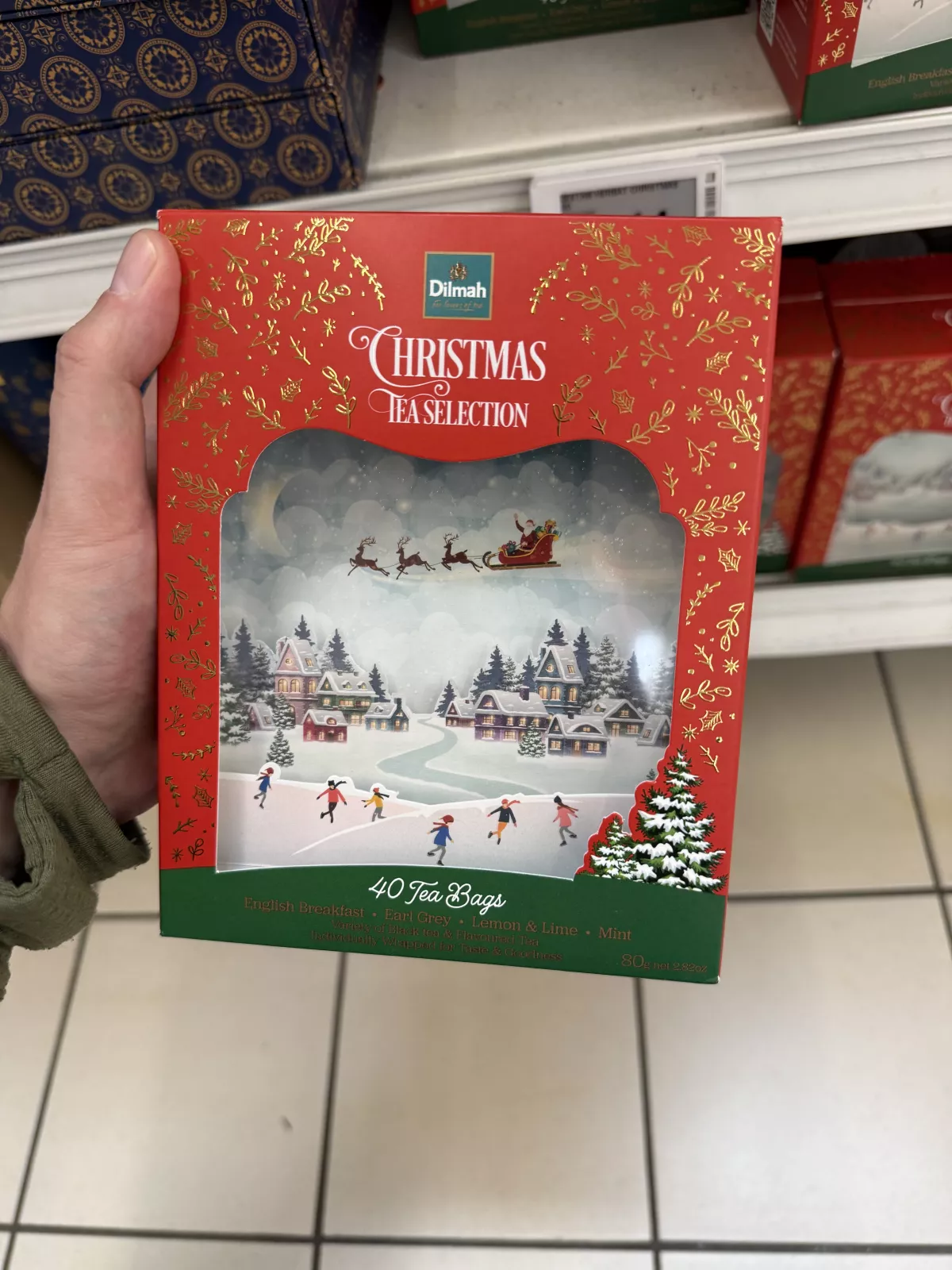 Dilmah Christmas Tea Selection / Bożonarodzeniowy zestaw herbat 40 torebek (w kopertach) | 80g