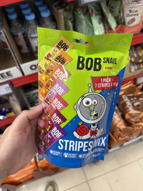 Bob Snail Stripes Mix / Zestaw przekąsek owocowych | 98g