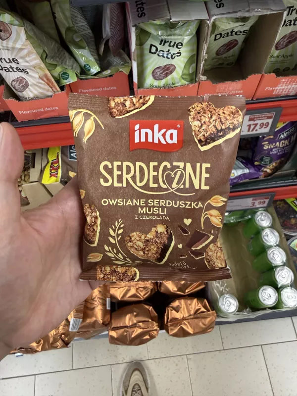 Inka Serdeczne Owsiane serduszka musli z czekoladą | 50g