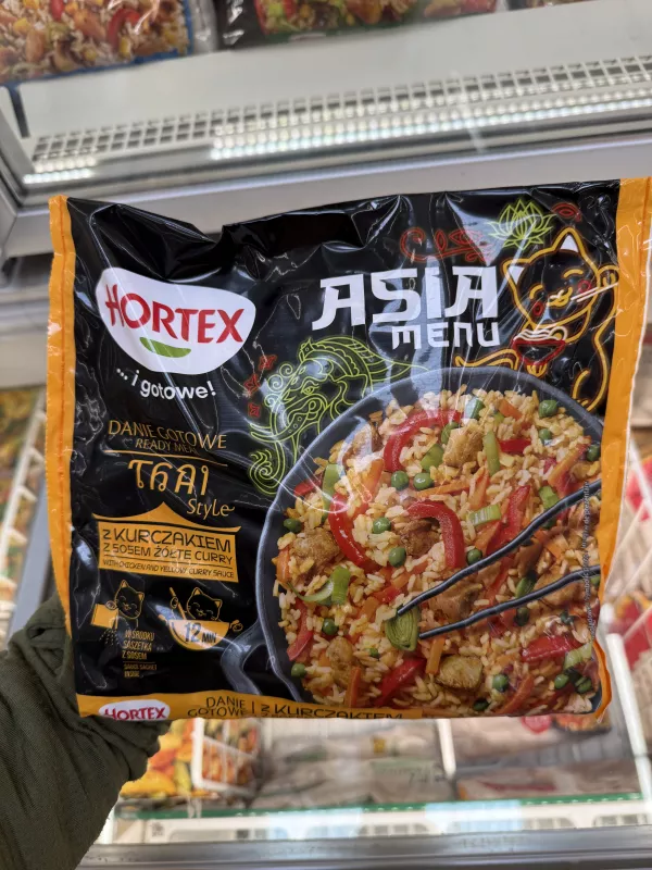 Hortex Asia Menu Danie gotowe Thai Style z kurczakiem z sosem żółte curry | 400g
