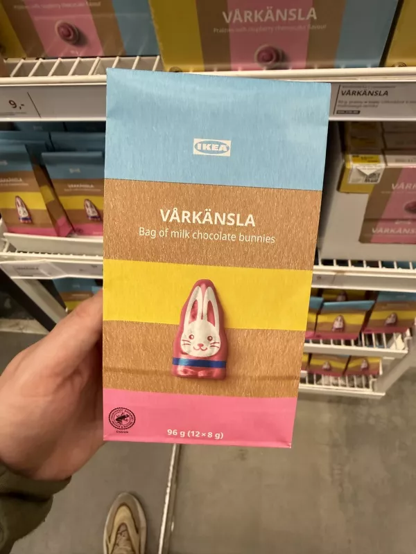 Ikea Vårkänsla Bag of milk chocolate bunnies / Zajączki z czekolady mlecznej | 96g