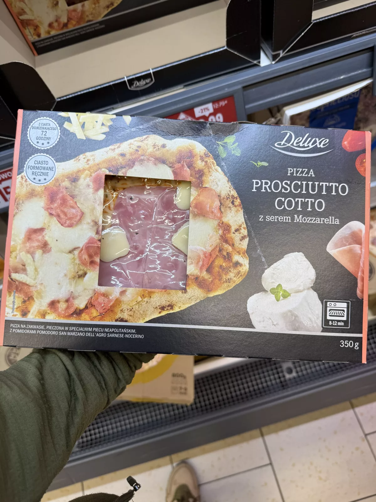 Deluxe Pizza Prosciutto Cotto z serem Mozzarella | 350g