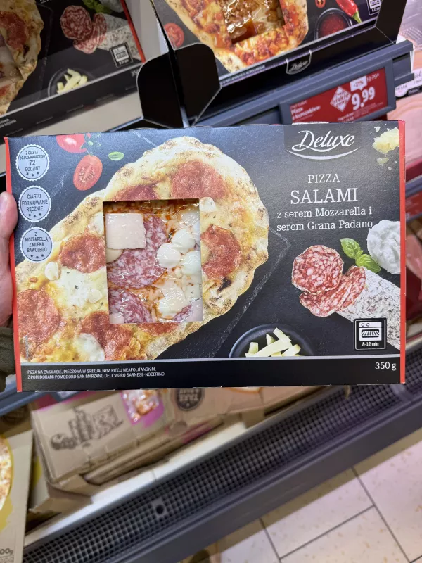 Deluxe Pizza Salami z serem Mozzarella i serem Grana Padano | 350g