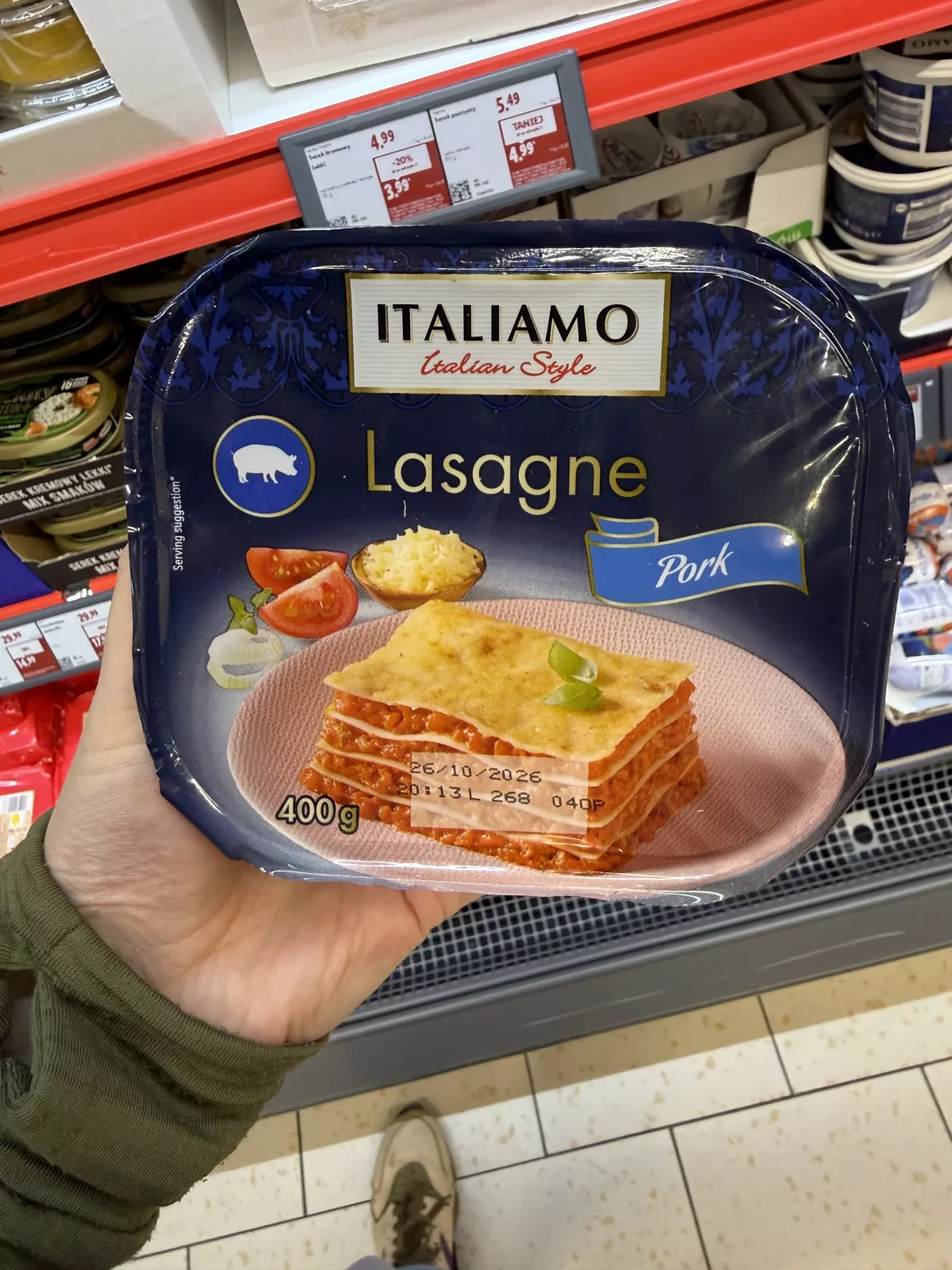 Italiamo Lasagne Pork / Lasagne Bolognese z mięsem wieprzowym | 400g