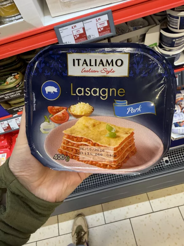 Italiamo Lasagne Pork / Lasagne Bolognese z mięsem wieprzowym | 400g