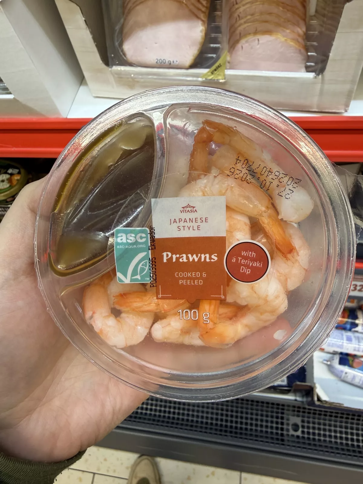 Vitasia Japanese Style Prawns with a Teriyaki Dip / Krewetki białe gotowane z sosem teriyaki | 100g