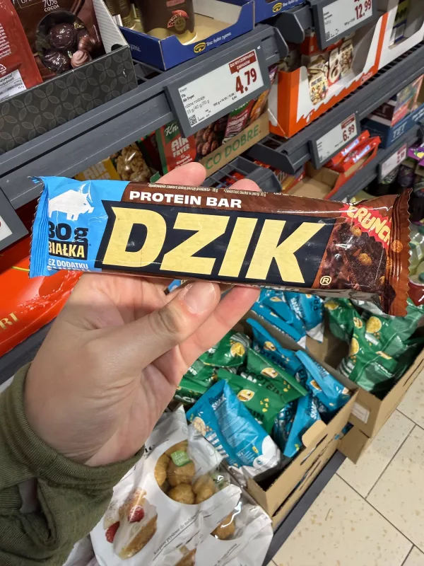 DZIK Protein Bar Crunchy Brownie / Baton proteinowy o smaku brownie | 78g