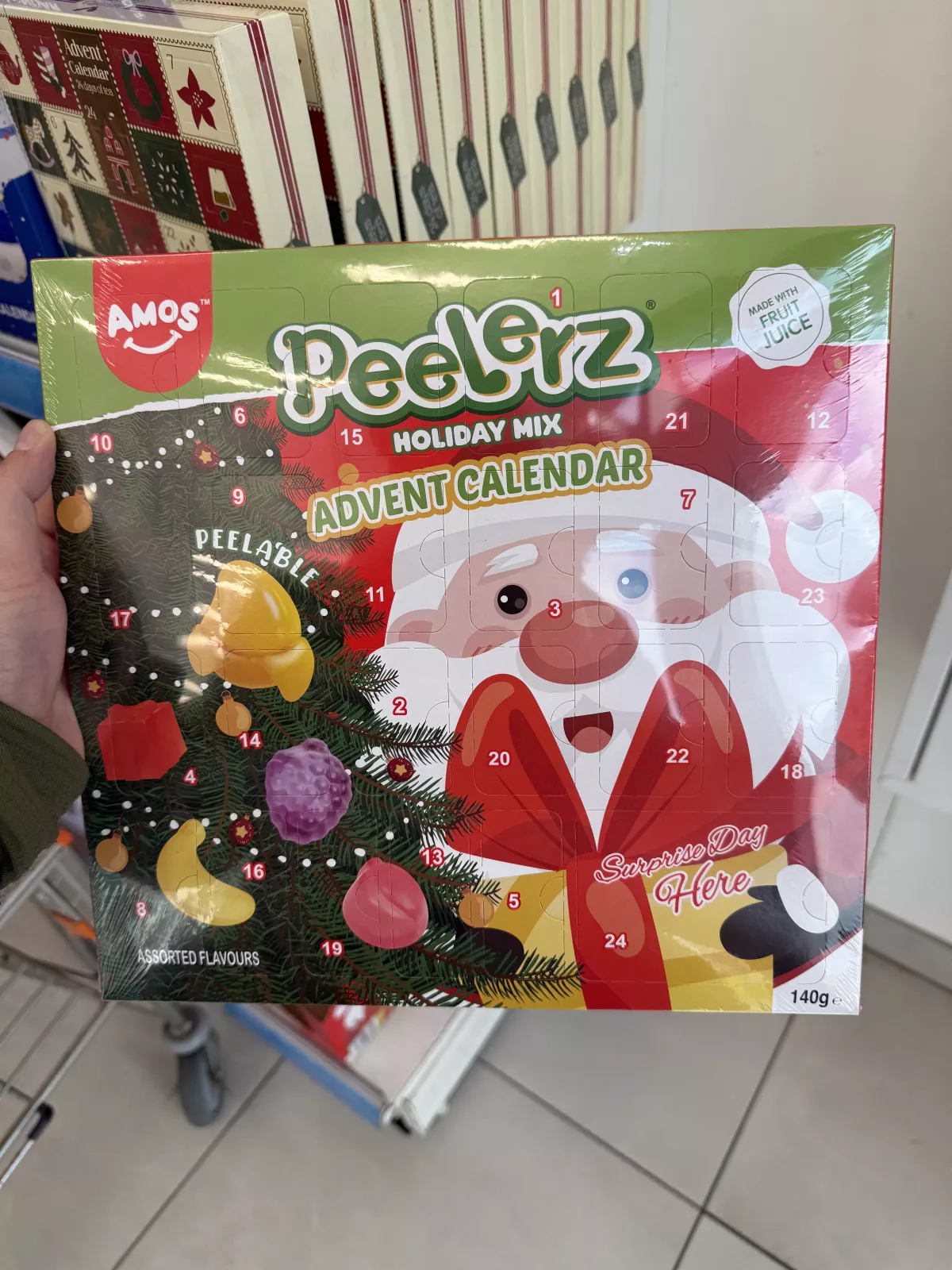 Amos Peelerz Holiday Mix Advent Calendar / Kalendarz adwentowy z żelkami | 140g