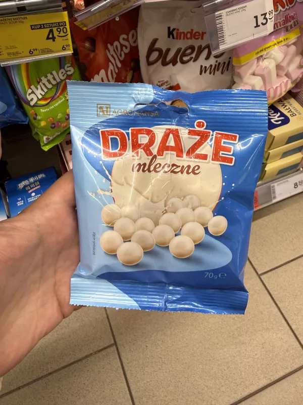 Agrohansa Draże mleczne | 70g